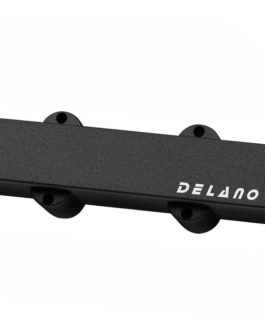 !! DISCONTINUED !! DELANO J.BASS 5 TWIN COIL IN LINE COVER BK NO HOLE BRIDGE <<