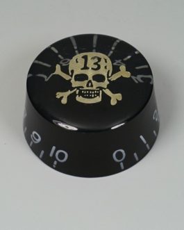 LP BOUTON PLEXI-CYLINDRIC BLACK + SKULL (2)