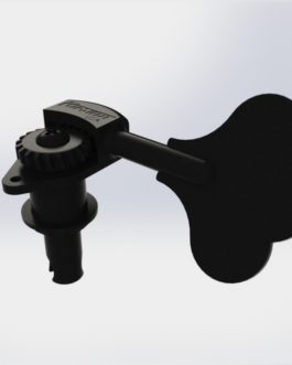 HIPSHOT USA ULTRALITE BASS TUNING MACHINE 3/8″ CLOVER LEFT/RIGHT BLACK (1 PCE)