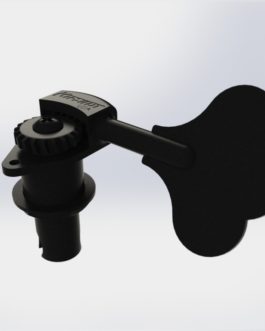 HIPSHOT USA ULTRALITE BASS TUNING MACHINE 1/2″ CLOVER LEFT/RIGHT BLACK (1 PCE)