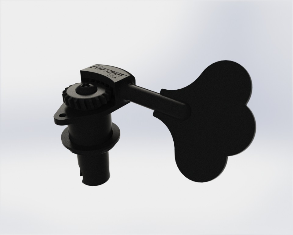 HIPSHOT USA ULTRALITE BASS TUNING MACHINE 1/2″ CLOVER LEFT/RIGHT BLACK