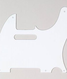 PICKGUARD FOR TELE® 1-PLY 5 HOLES .082″ WHITE MAT