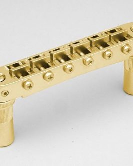 *TONEPROS TUNEOMATIC 6mm LARGE POSTS NOTCHED SADDLES SATIN GOLD