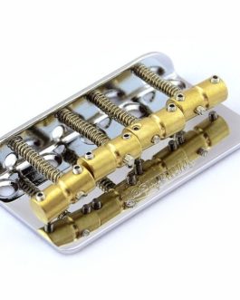 WILKINSON BASS BRIDGE 4-STR BRASS SADDLES NICKEL