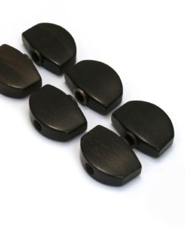 BUTTONS FOR SCHALLER® MACHINE HEADS LARGE SIZE EBONY (6pcs)