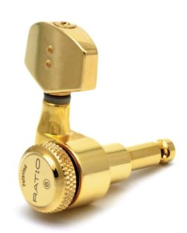 RATIO ELECTRIC LOCKING MACHINE HEADS 3+3 GOLD