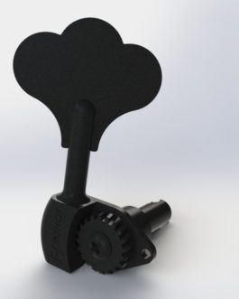 HIPSHOT LICENSED ULTRALITE BASS TUNING MACHINE 3/8″ CLOVER LEFT BLACK (1 PCE)