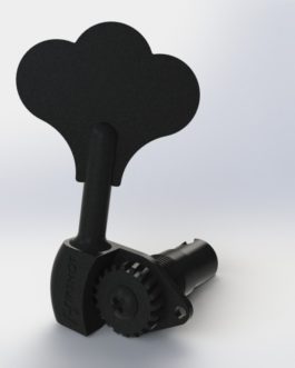 HIPSHOT LICENSED ULTRALITE BASS TUNING MACHINE 1/2″ CLOVER LEFT BLACK (1 PCE)