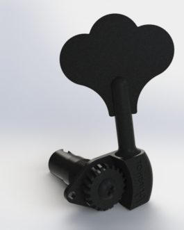 HIPSHOT LICENSED ULTRALITE BASS TUNING MACHINE 1/2″ CLOVER RIGHT BLACK (1 PCE)