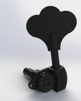 HIPSHOT LICENSED ULTRALITE BASS TUNING MACHINE 3/8″ CLOVER RIGHT BLACK (1 PCE)