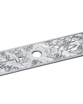 GOTOH® CP-10-ART-01 TELE® CONTROL PLATE “ACANTHUS” PATTERN WITH SCREWS CHROME