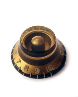 BELL KNOBS WITH EMBOSSED NUMBERS FOR US POTS (24 SPLINES) AGED GOLD (2pcs)