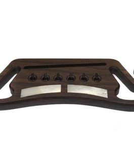 “MUSTACHE” ACOUSTIC GUITAR BRIDGE ROSEWOOD-INLAYS-FINISHED (174x50mm)