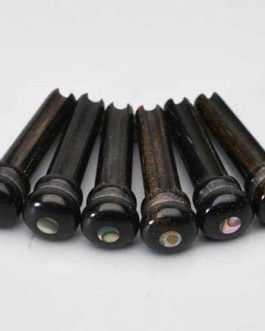 CHEVILLE / BRIDGE PIN EBONY 5.1mm W IRIS DOT (SET OF 6)