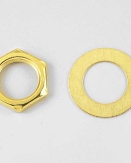 GOLD NUTS AND WASHER FOR US POTS AND JACKS (10PCS)