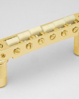 *TONEPROS TUNEOMATIC 6mm LARGE POSTS W/ G FORMULA SADDLES GOLD