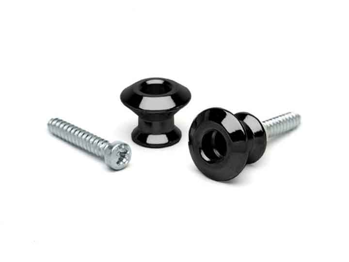 DUNLOP STRAP LOCK BUTTON BLACK (2) Custom Shop