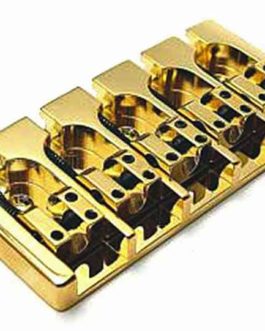 HIPSHOT A STYLE BASS BRIDGE 5 STRINGS 18mm BRASS GOLD