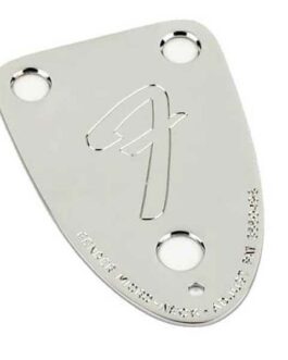 FENDER® 70S VINTAGE-STYLE 3-BOLT “F” STAMPED GUITAR NECK PLATE CHROME